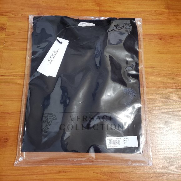 Versace Collection Blue Logo Crewneck Wool Sweater - Picture 6 of 6